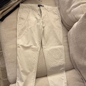 Club Monaco Cream Modern Slim Pants